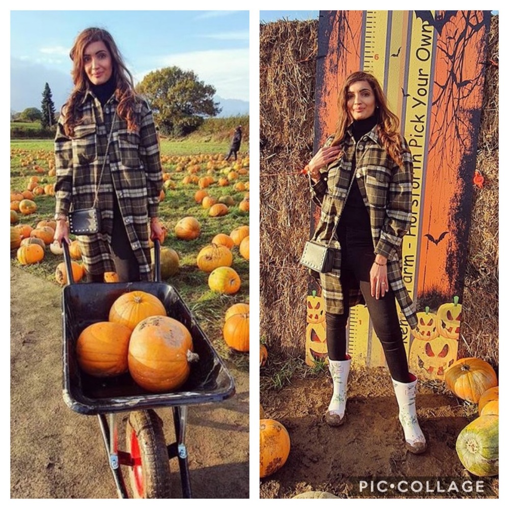 NWT H&M *Bloggers Fave* Green-Khaki Plaid Shacket - Picture 4 of 8